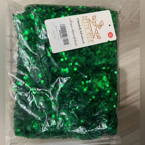 🔵 Sequin Skirt Sparkle Stretchy Bodycon Mini Skirts Night Out Party NWT sz med - Picture 6 of 6